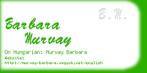 barbara murvay business card